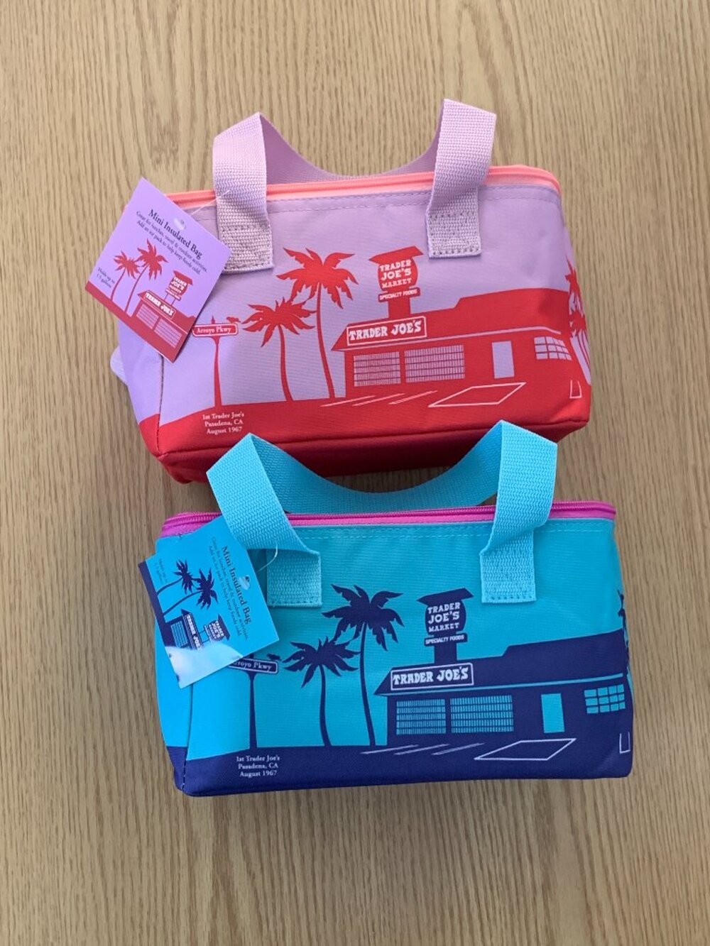 NWT Trader Joe's Mini Insulated Bag 1.5 Gallons Set of 2